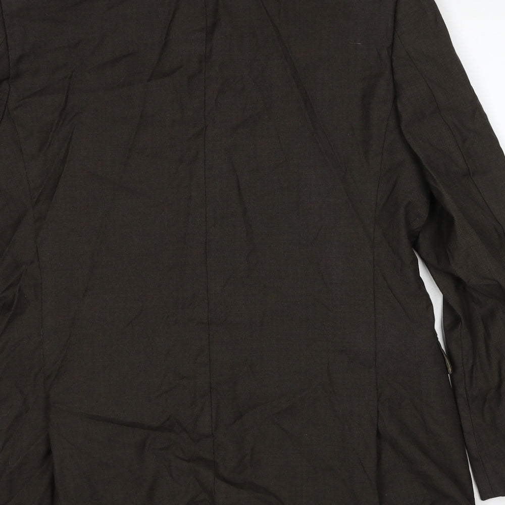Marks and Spencer Mens Brown Wool Jacket Suit Jacket Size 42 Regular