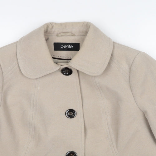 BHS Womens Beige Jacket Size 16 Button