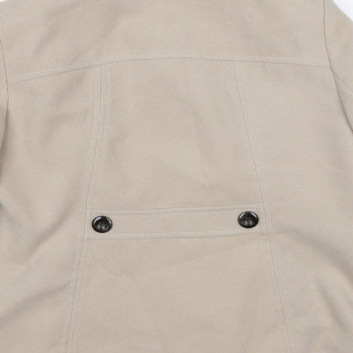 BHS Womens Beige Jacket Size 16 Button