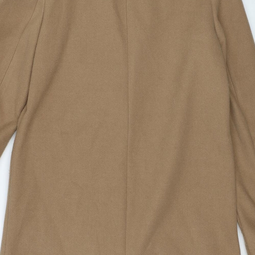 Marks and Spencer Womens Beige Pea Coat Coat Size 14 Button