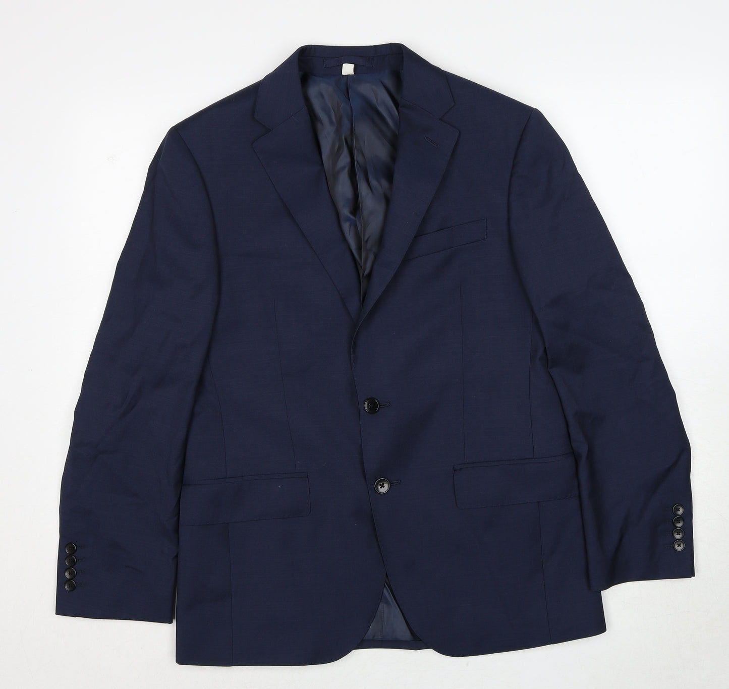 Marks and Spencer Mens Blue Wool Jacket Suit Jacket Size 38 Regular