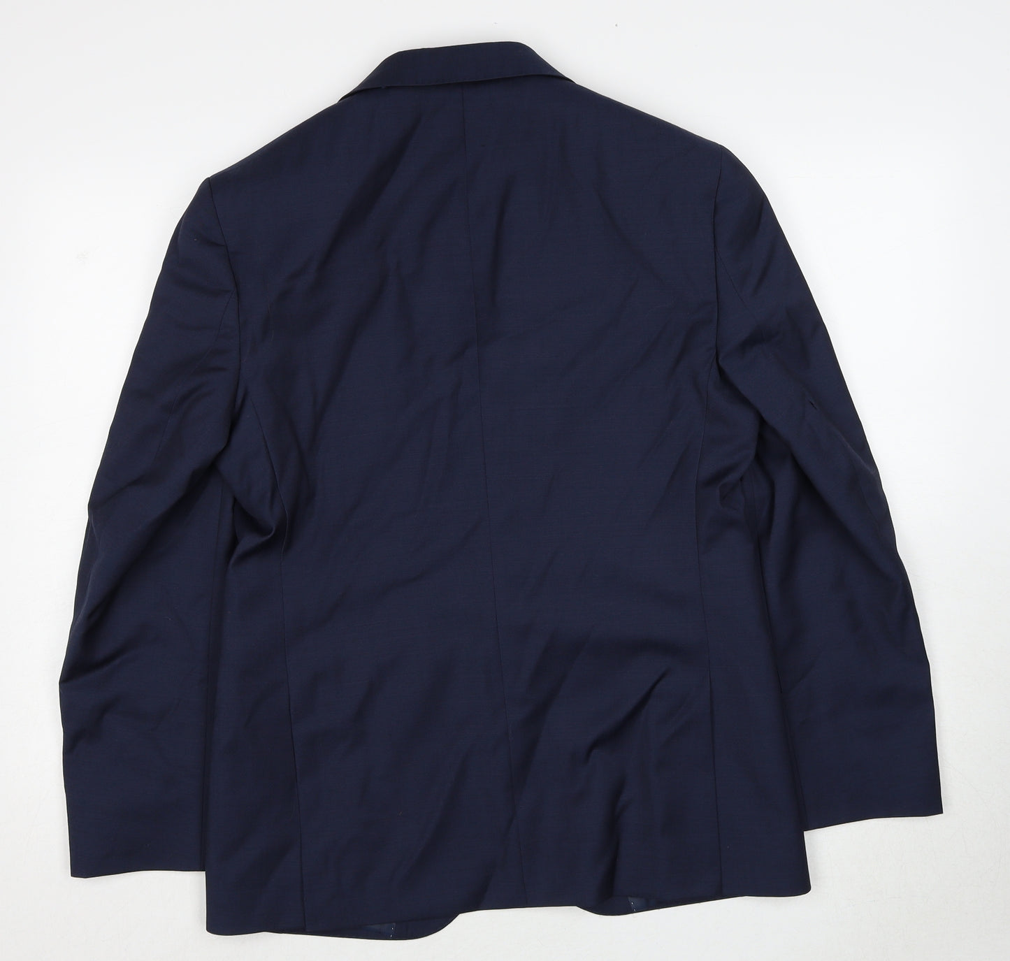 Marks and Spencer Mens Blue Wool Jacket Suit Jacket Size 38 Regular