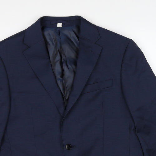 Marks and Spencer Mens Blue Wool Jacket Suit Jacket Size 38 Regular