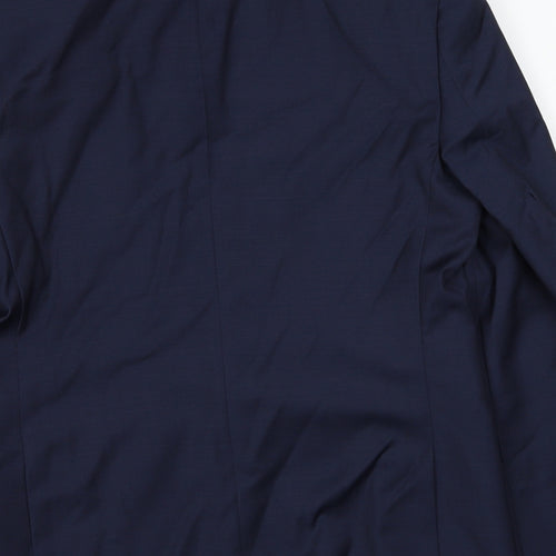 Marks and Spencer Mens Blue Wool Jacket Suit Jacket Size 38 Regular