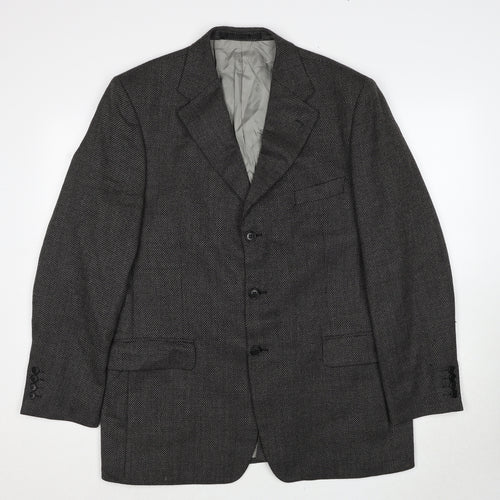 Marks and Spencer Mens Grey Wool Jacket Blazer Size 42 Regular