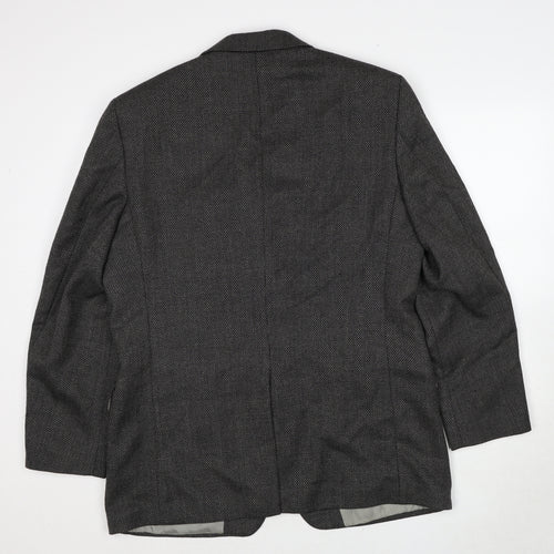 Marks and Spencer Mens Grey Wool Jacket Blazer Size 42 Regular