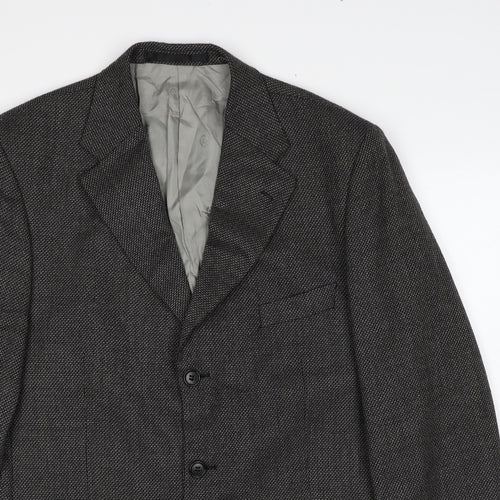 Marks and Spencer Mens Grey Wool Jacket Blazer Size 42 Regular