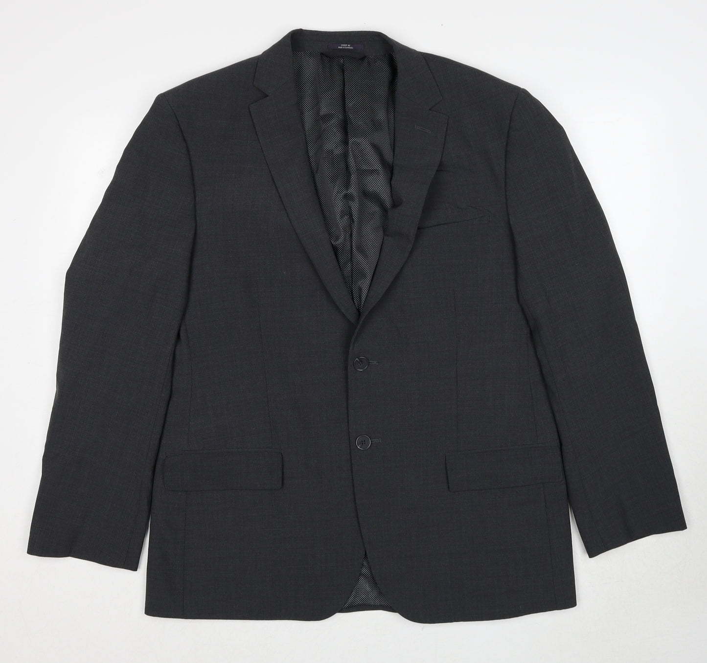 Marks and Spencer Mens Grey Wool Jacket Suit Jacket Size 42 Regular