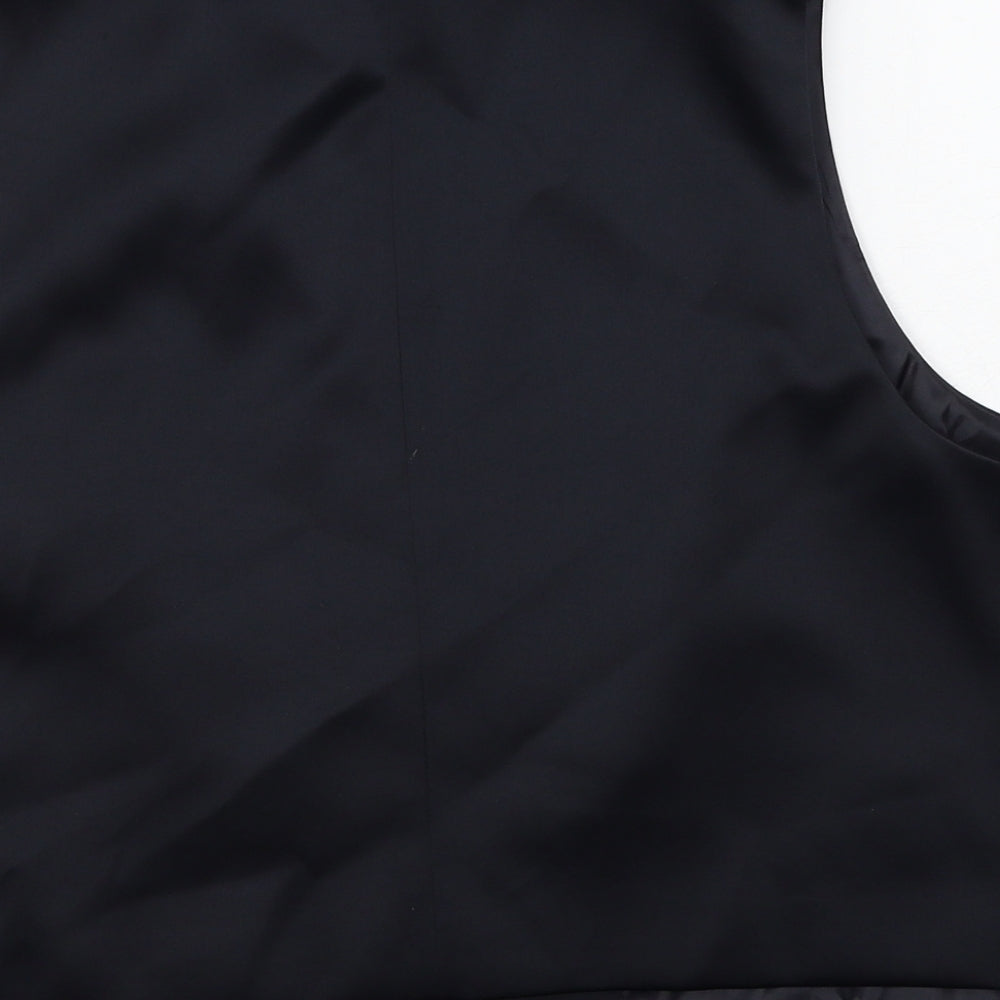 Marks and Spencer Womens Black Polyester Jacket Suit Waistcoat Size 20