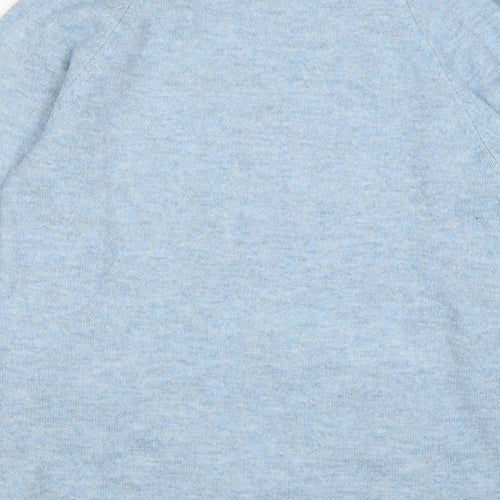 NEXT Womens Blue Round Neck Geometric Polyester Pullover Jumper Size M - Snowflake