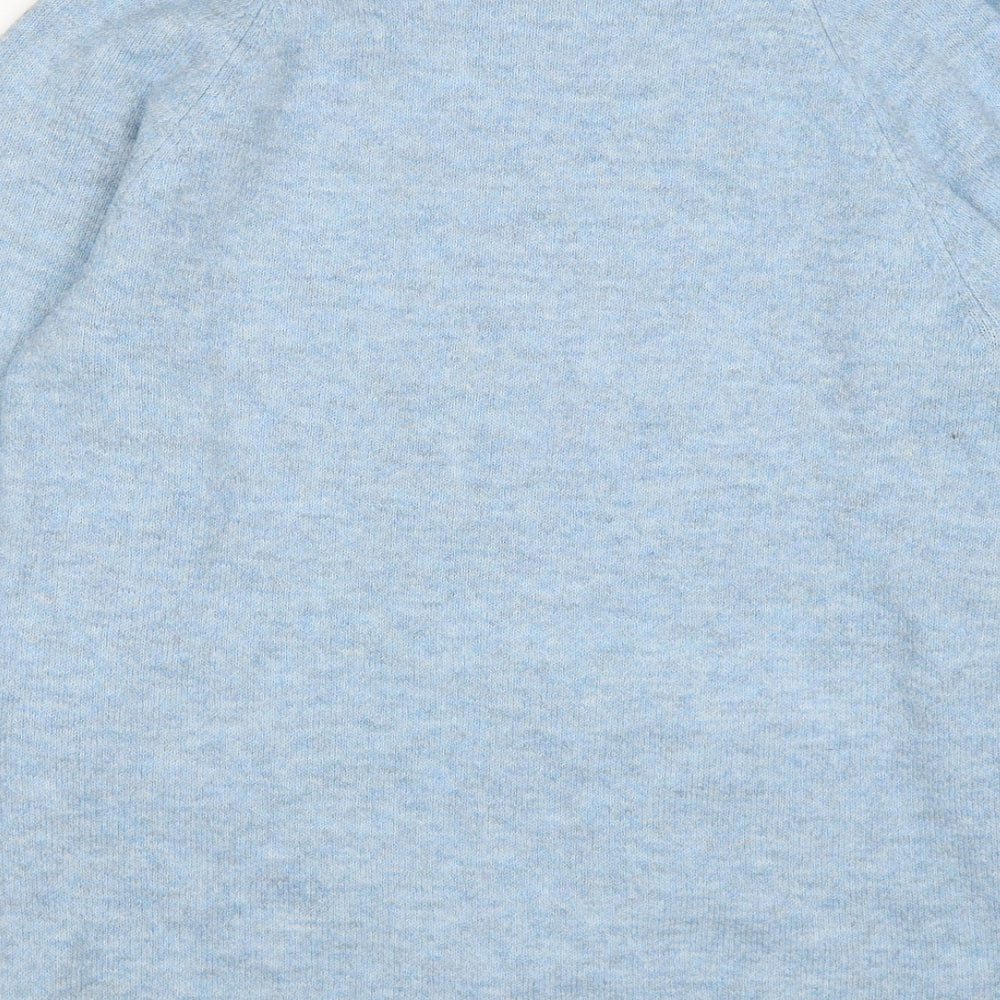 NEXT Womens Blue Round Neck Geometric Polyester Pullover Jumper Size M - Snowflake