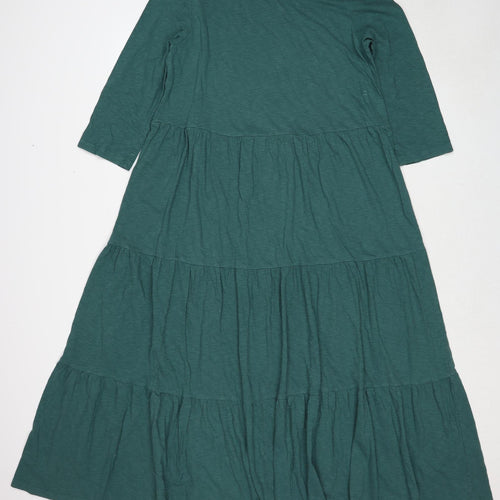 Seasalt Womens Green Cotton A-Line Size 14 Round Neck Pullover