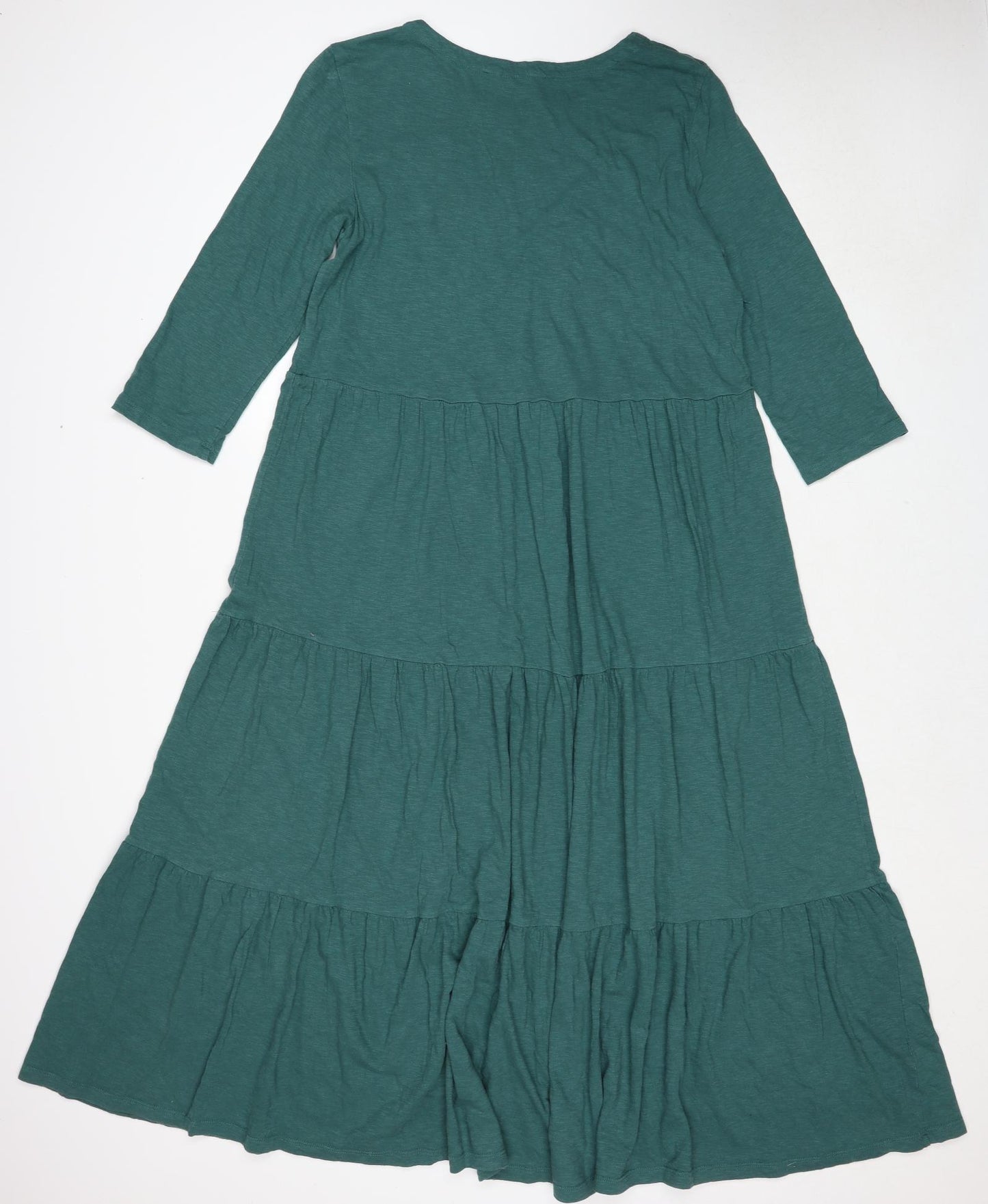 Seasalt Womens Green Cotton A-Line Size 14 Round Neck Pullover