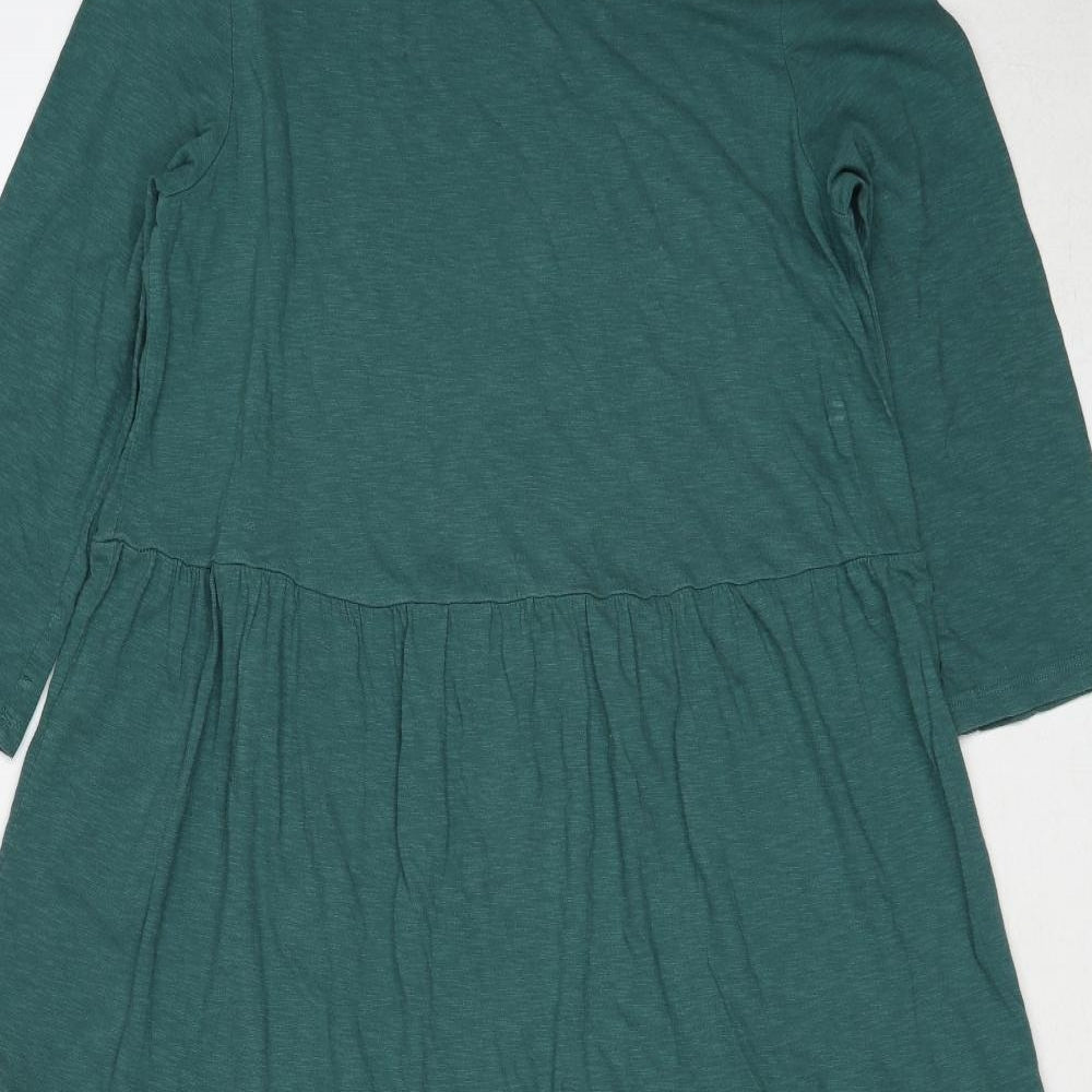 Seasalt Womens Green Cotton A-Line Size 14 Round Neck Pullover