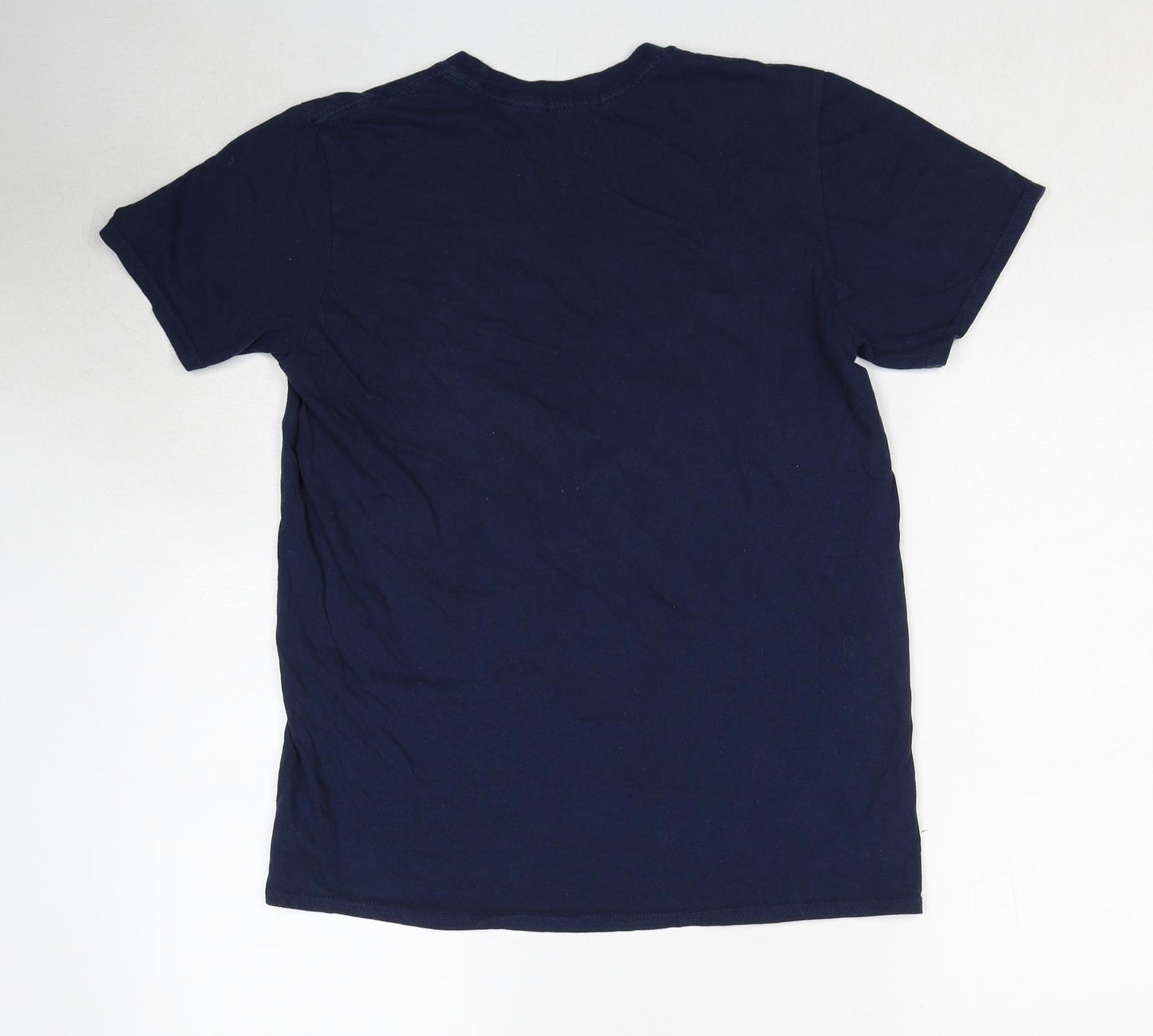 PRETTYLITTLETHING Womens Blue Cotton Basic T-Shirt Size S Round Neck - Saint Tropez 1993