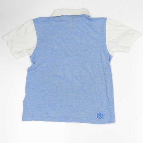 Sonneti Boys Blue Cotton Basic Polo Size 10-11 Years Collared Pullover - Age 10-12 Years