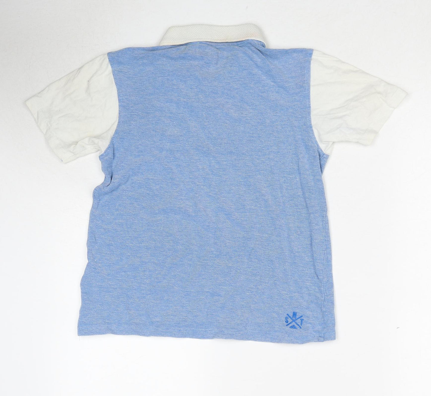 Sonneti Boys Blue Cotton Basic Polo Size 10-11 Years Collared Pullover - Age 10-12 Years