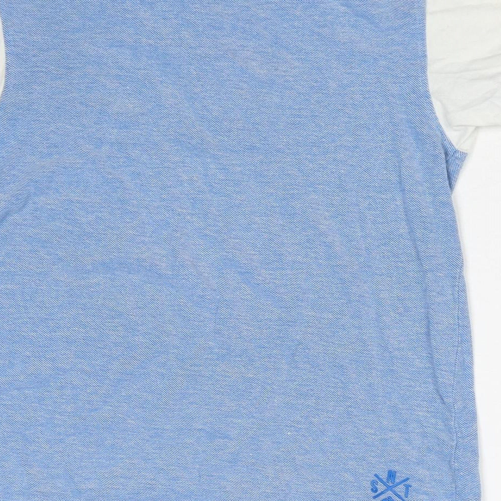 Sonneti Boys Blue Cotton Basic Polo Size 10-11 Years Collared Pullover - Age 10-12 Years