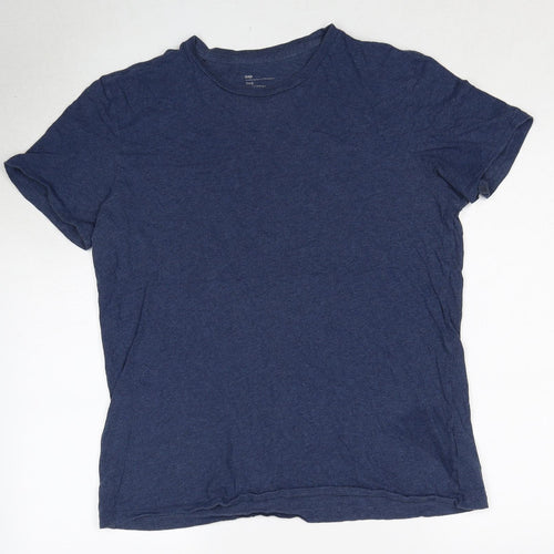 Gap Mens Blue Cotton Basic T-Shirt Size M Crew Neck Pullover