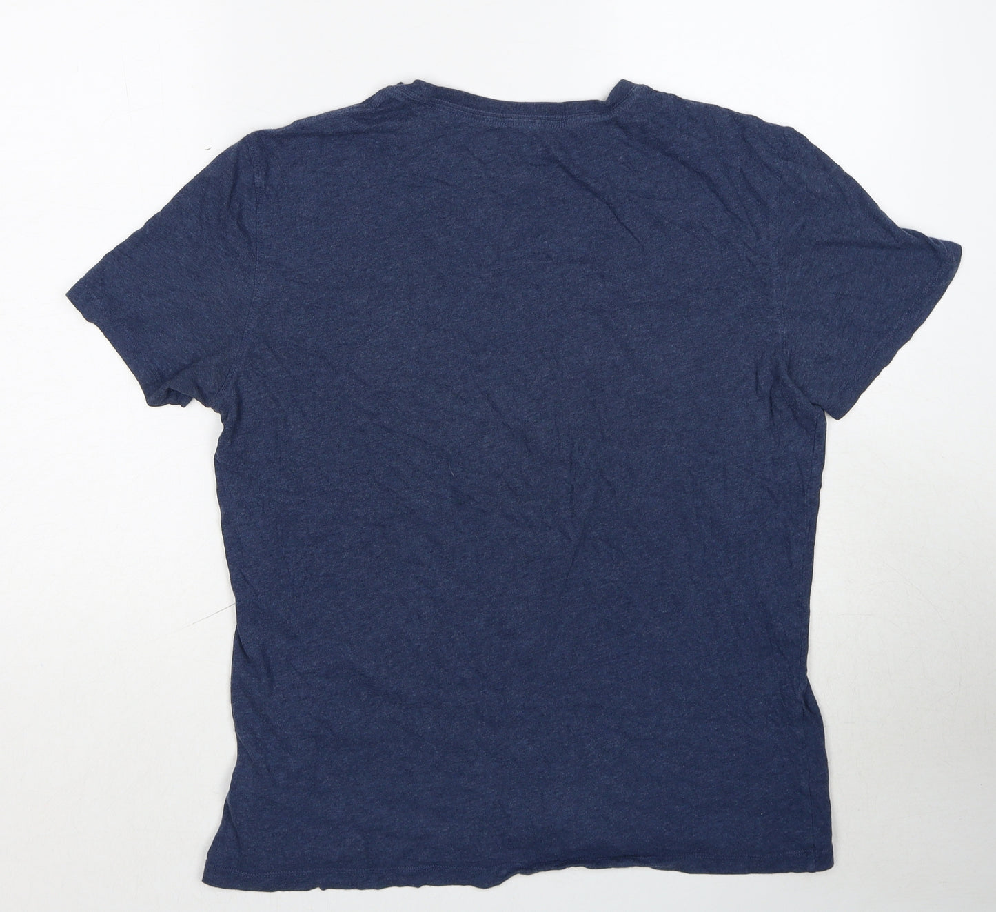 Gap Mens Blue Cotton Basic T-Shirt Size M Crew Neck Pullover