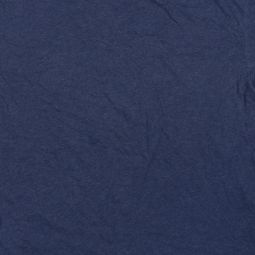 Gap Mens Blue Cotton Basic T-Shirt Size M Crew Neck Pullover