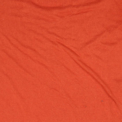 NEXT Womens Orange Polyester Basic Blouse Size 12 Round Neck - Cold Shoulder, Lace Detail