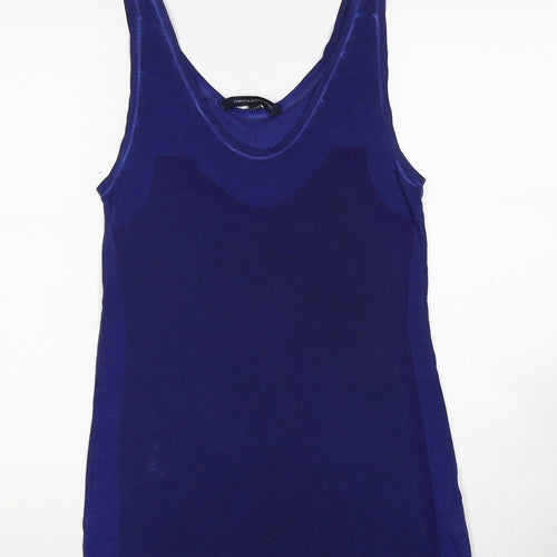 French Connection Womens Blue Viscose Basic Tank Size XS Round Neck - Size XS-S