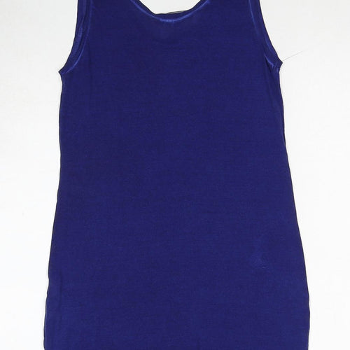 French Connection Womens Blue Viscose Basic Tank Size XS Round Neck - Size XS-S
