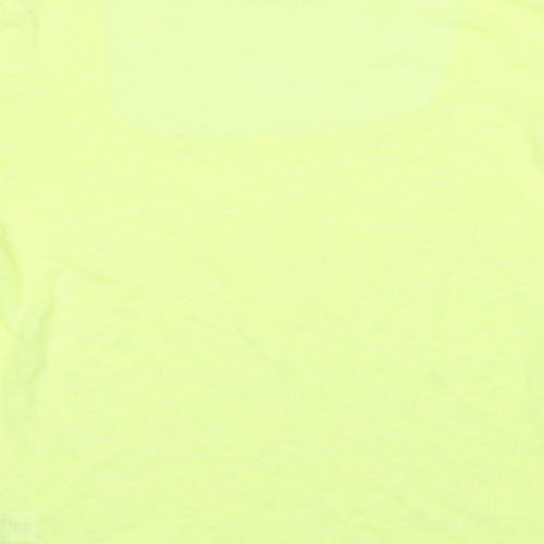 NEXT Womens Yellow Acrylic Basic Blouse Size 14 Round Neck