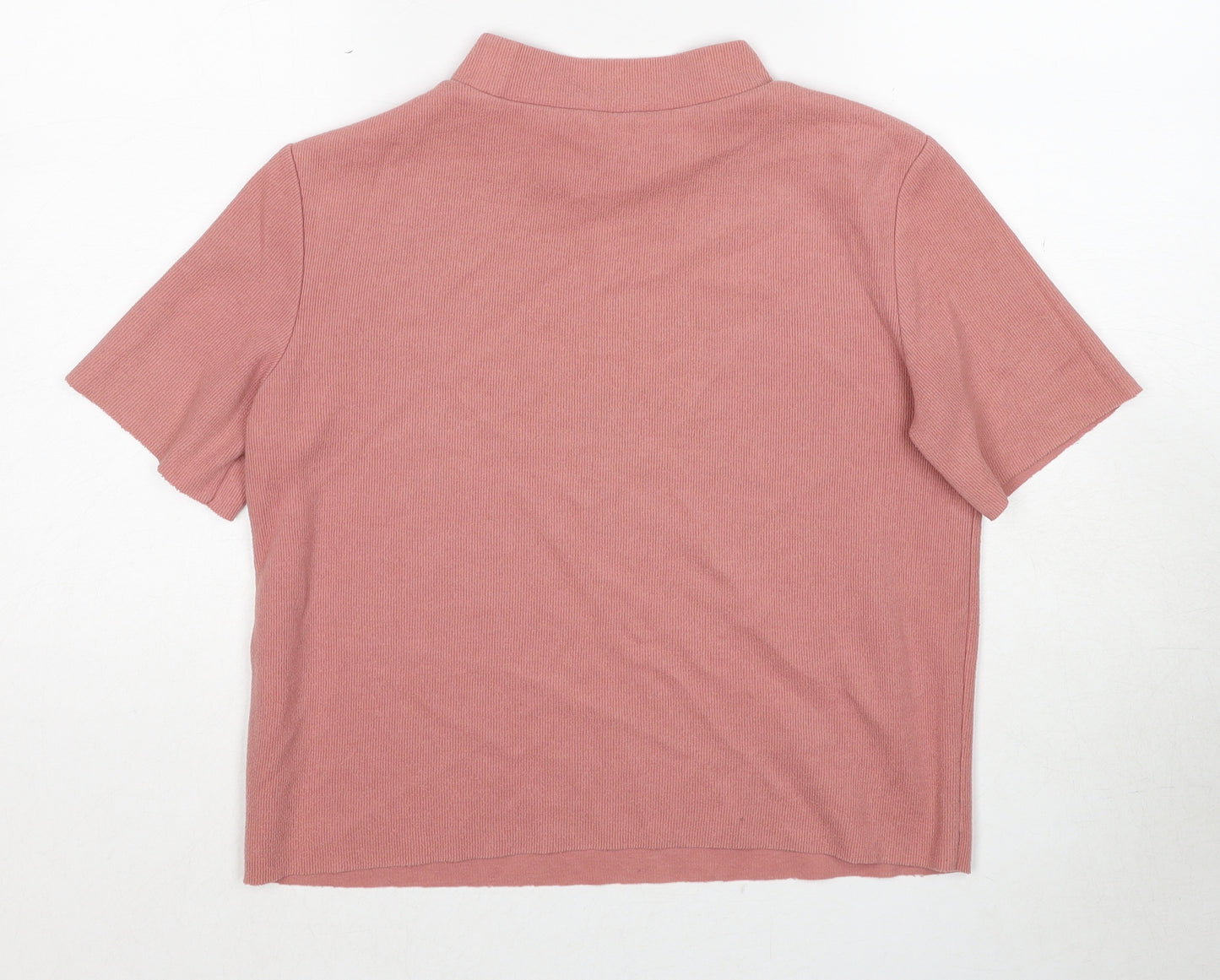 Zara Womens Pink Round Neck Polyester Pullover Jumper Size M
