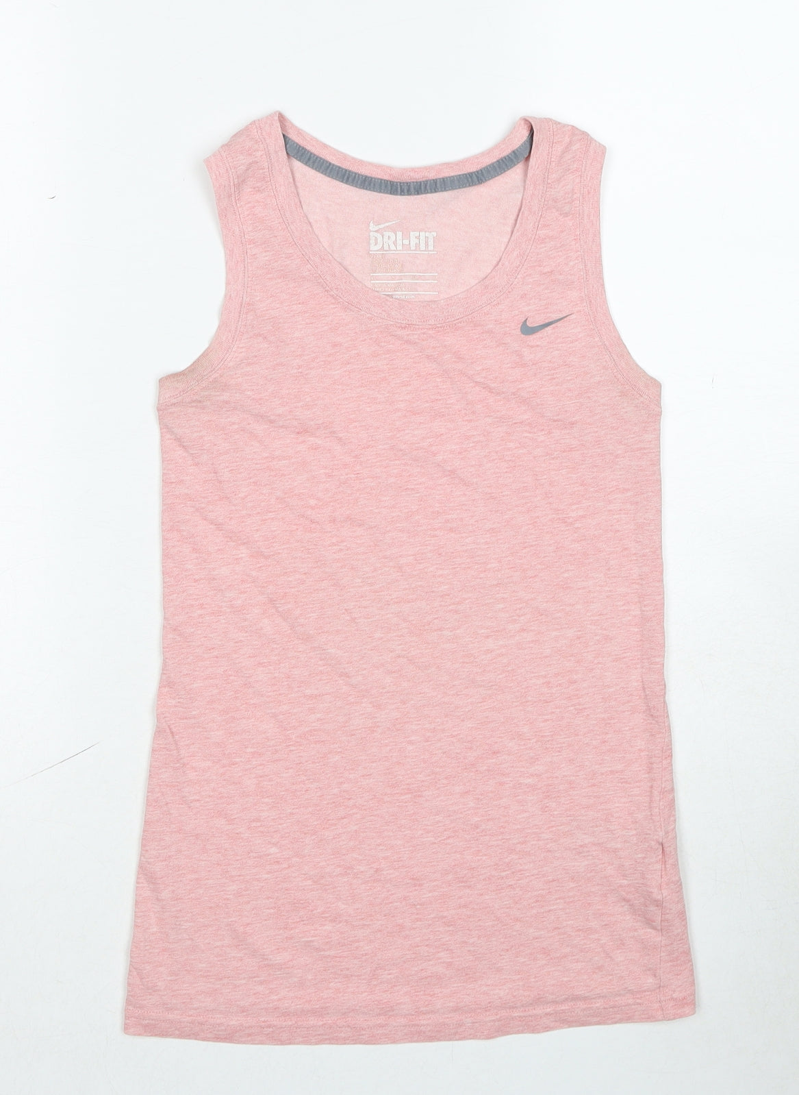 Nike Womens Pink Cotton Basic Tank Size XS Scoop Neck Pullover