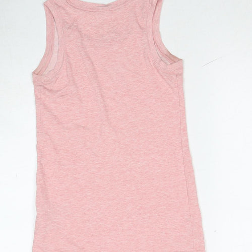 Nike Womens Pink Cotton Basic Tank Size XS Scoop Neck Pullover