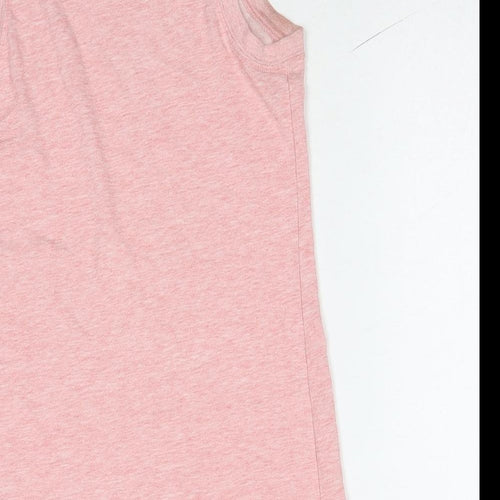 Nike Womens Pink Cotton Basic Tank Size XS Scoop Neck Pullover