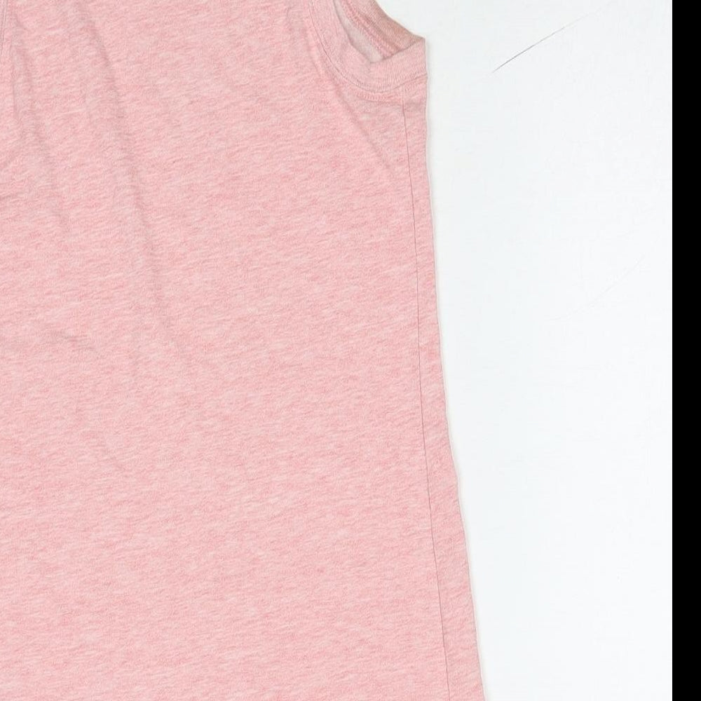 Nike Womens Pink Cotton Basic Tank Size XS Scoop Neck Pullover