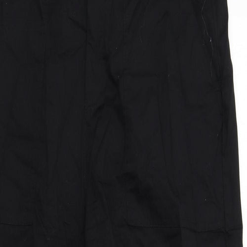 Zara Womens Black Cotton Jumpsuit One-Piece Size L Zip - Strapless Cargo