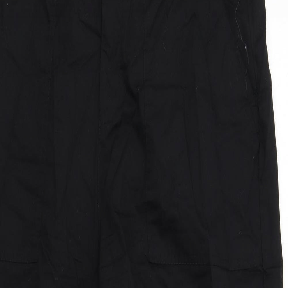 Zara Womens Black Cotton Jumpsuit One-Piece Size L Zip - Strapless Cargo