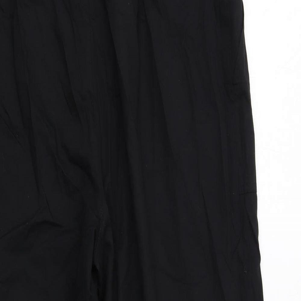 Zara Womens Black Cotton Jumpsuit One-Piece Size L Zip - Strapless Cargo