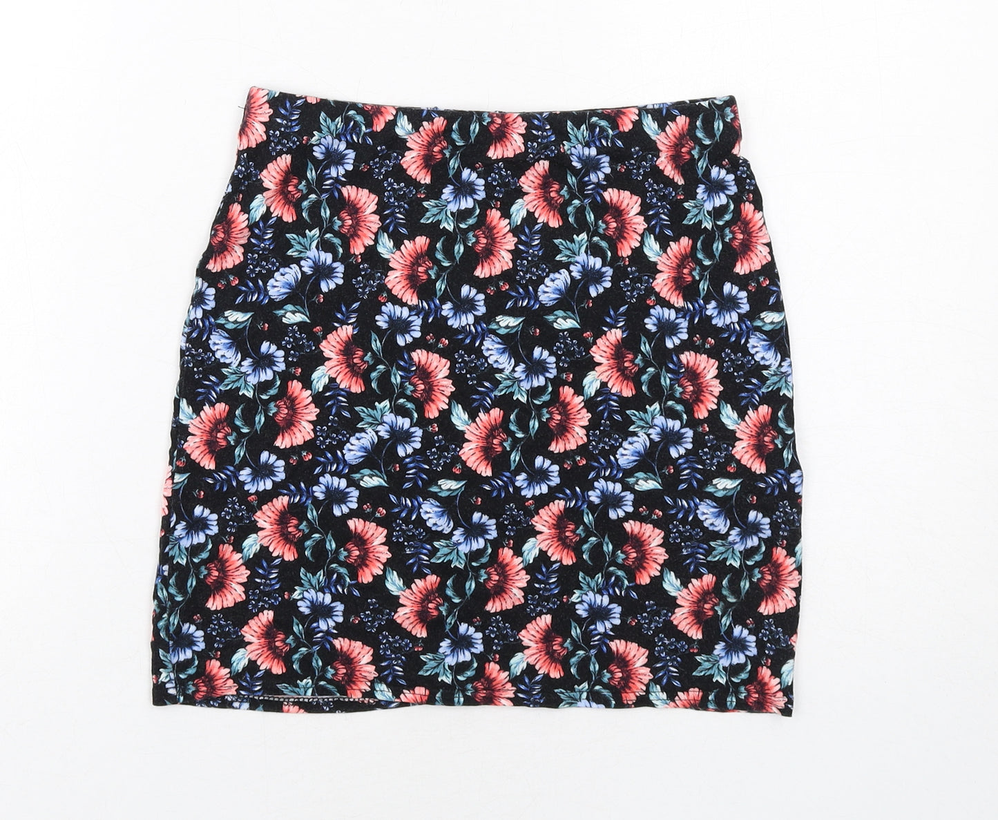 New Look Womens Multicoloured Floral Viscose A-Line Skirt Size 10