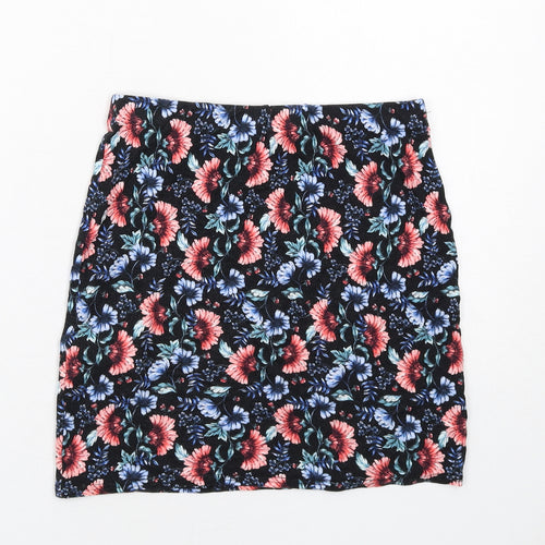 New Look Womens Multicoloured Floral Viscose A-Line Skirt Size 10
