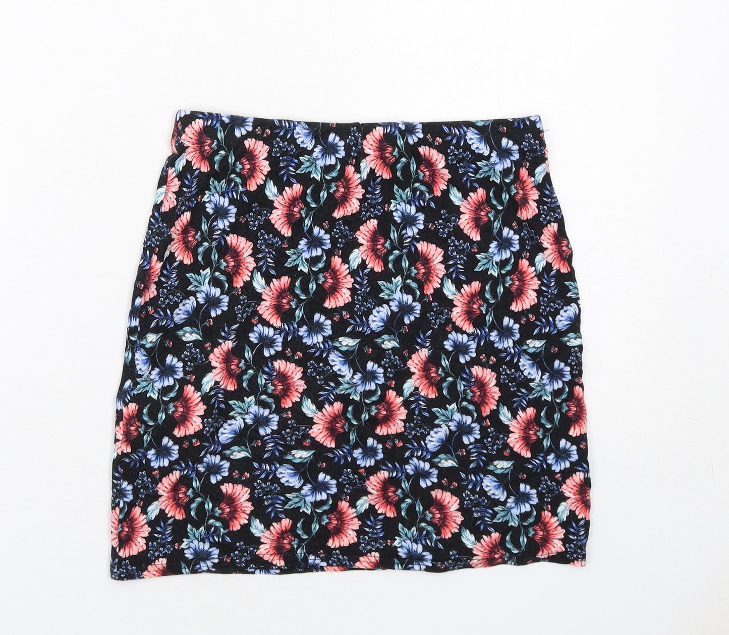 New Look Womens Multicoloured Floral Viscose A-Line Skirt Size 10
