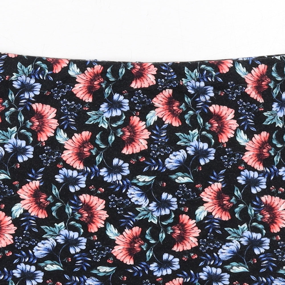New Look Womens Multicoloured Floral Viscose A-Line Skirt Size 10