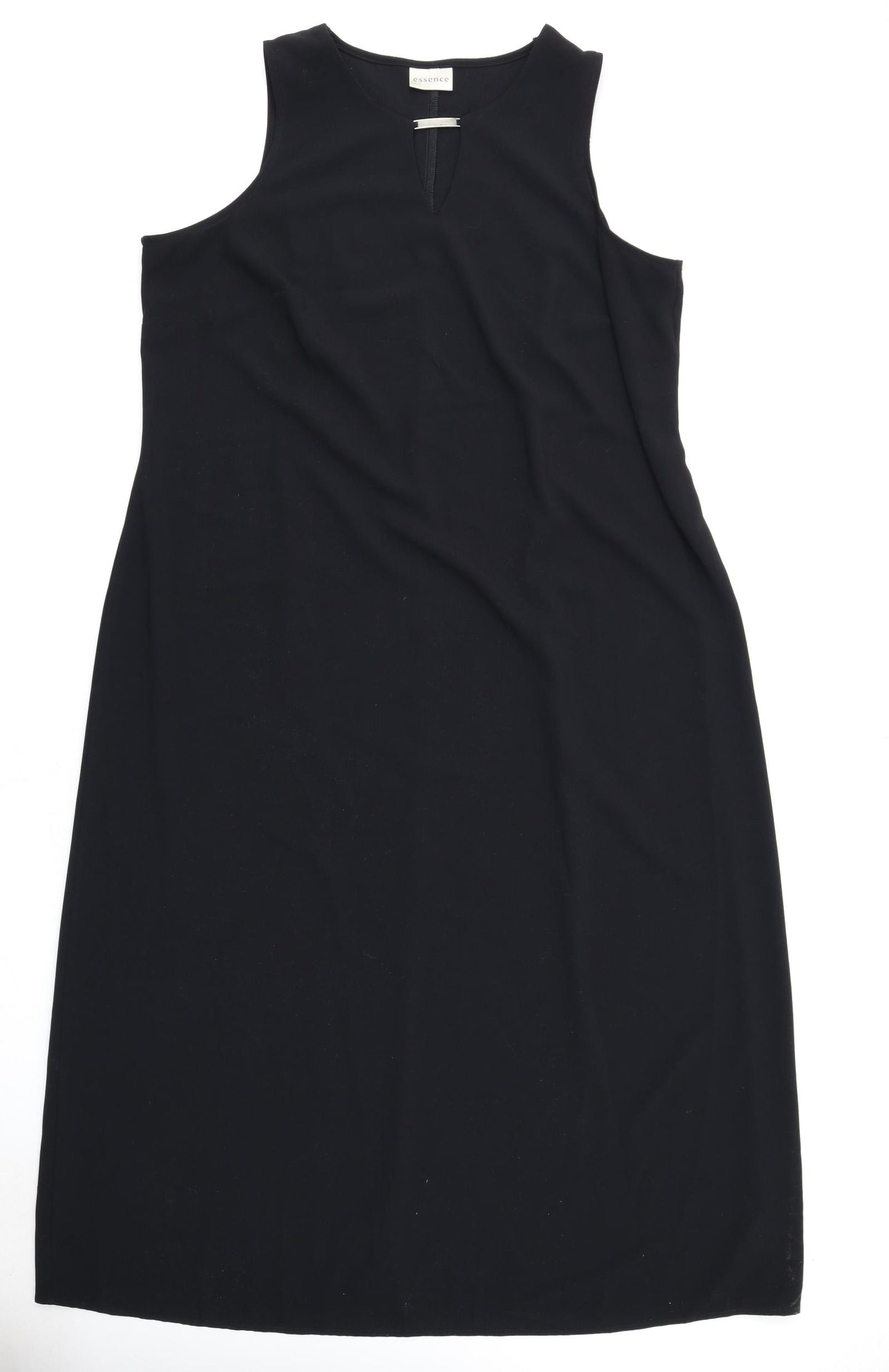essence Womens Black Polyester A-Line Size 22 V-Neck Pullover