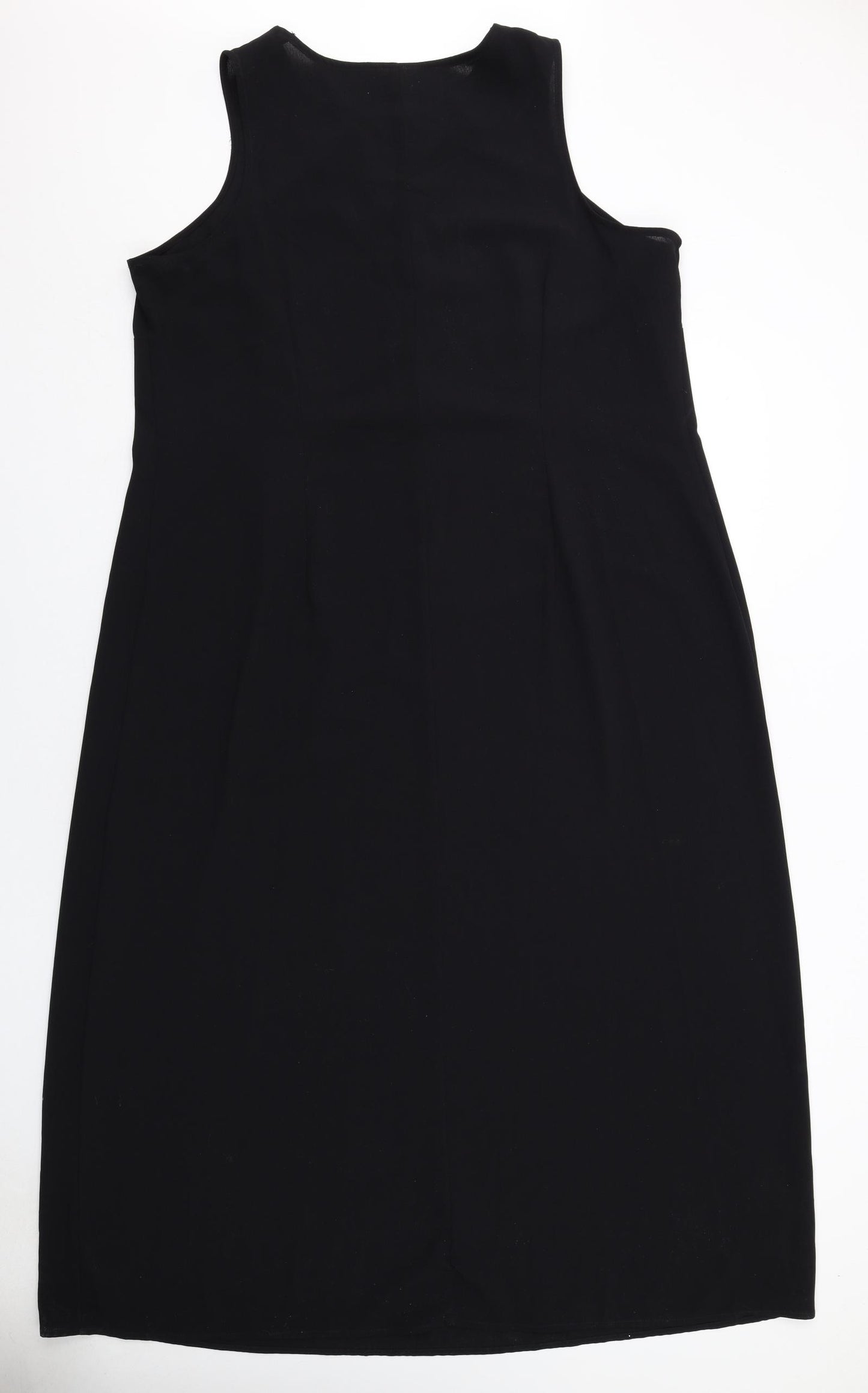 essence Womens Black Polyester A-Line Size 22 V-Neck Pullover