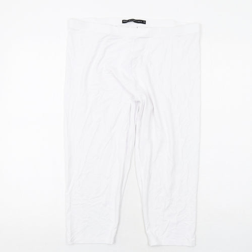 NEXT Womens White Viscose Cropped Leggings Size 16