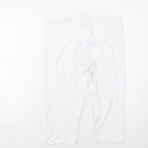 NEXT Womens White Viscose Cropped Leggings Size 16
