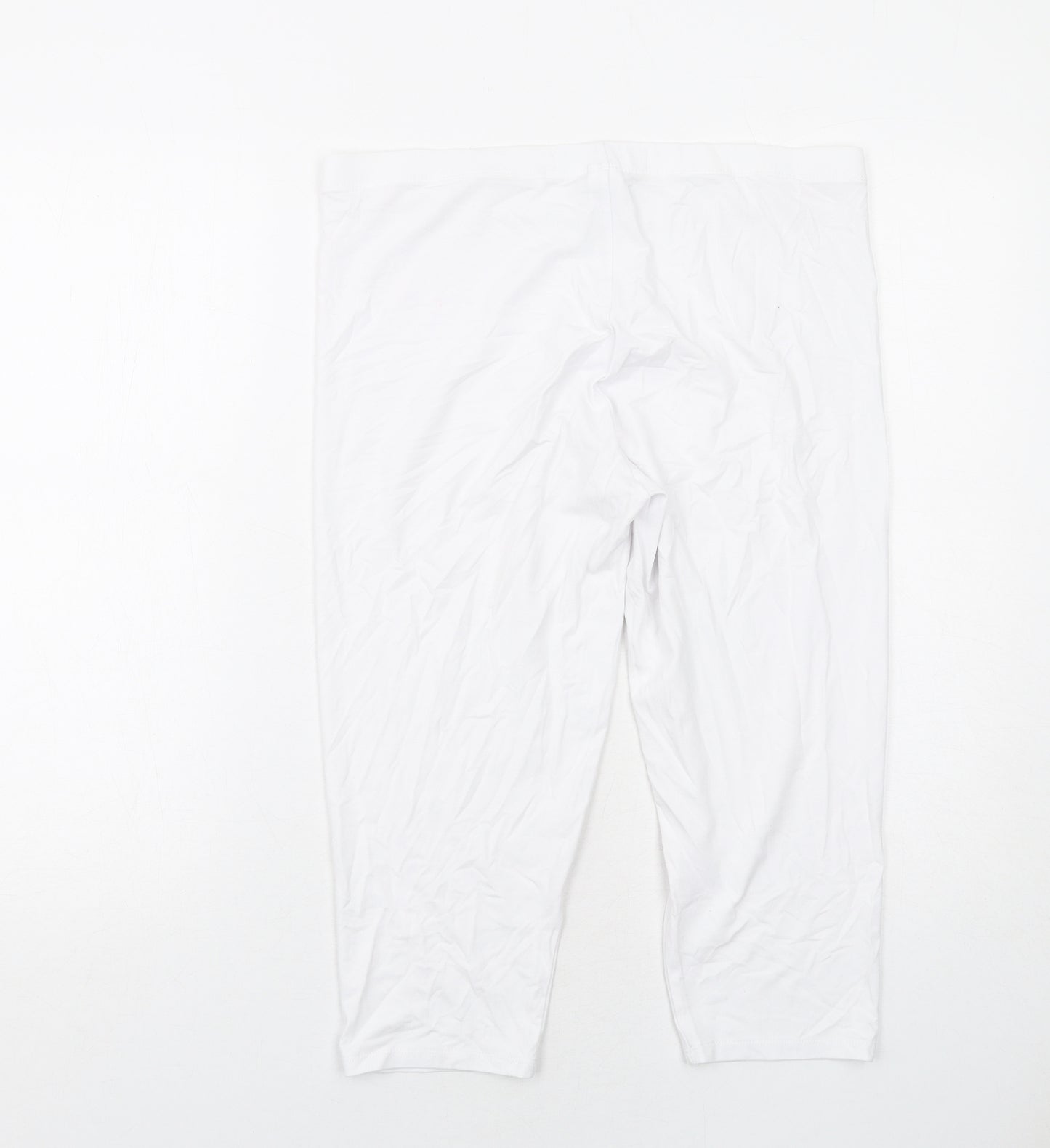NEXT Womens White Viscose Cropped Leggings Size 16