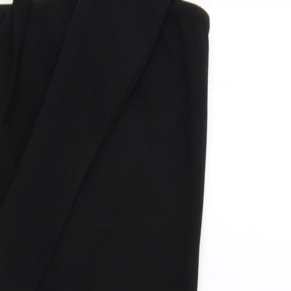 PRETTYLITTLETHING Womens Black Polyester Pencil Dress Size 8 One Shoulder Pullover