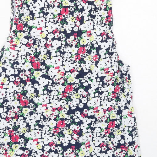 Debenhams Womens Multicoloured Floral Cotton Basic Tank Size 14 Scoop Neck