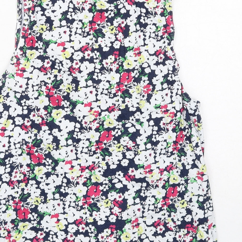 Debenhams Womens Multicoloured Floral Cotton Basic Tank Size 14 Scoop Neck