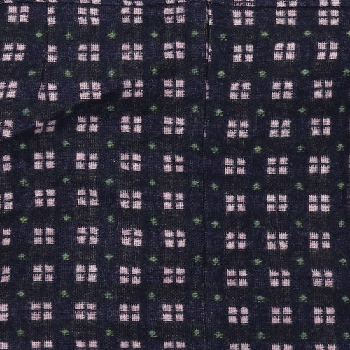 Boden Womens Blue Geometric Wool A-Line Skirt Size 20 Zip